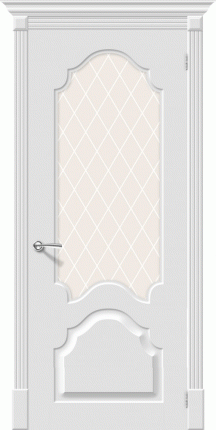 Межкомнатная дверь Скинни-33, остеклённая, белый