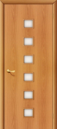 Межкомнатная дверь Квадраты, остеклённая, миланский орех