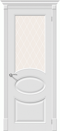 Межкомнатная дверь Скинни-21, остеклённая, белый