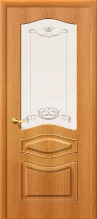 Межкомнатная дверь ПВХ Модена, остеклённая, миланский орех