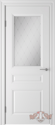 Межкомнатная дверь ВФД Стелла, остеклённая, белый