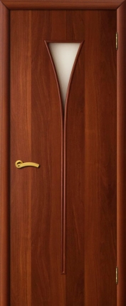 Межкомнатная дверь Рюмка, остеклённая, итальянский орех