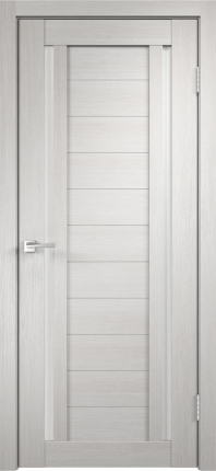 Межкомнатная дверь Duplex 2, остеклённая, лакобель белое, белый дуб