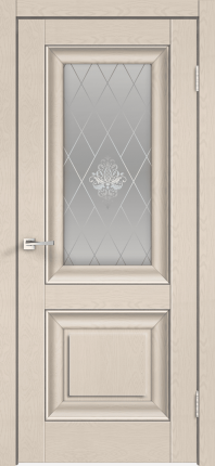 Межкомнатная дверь ALTO 7, остеклённая, ясень капучино SoftTouch