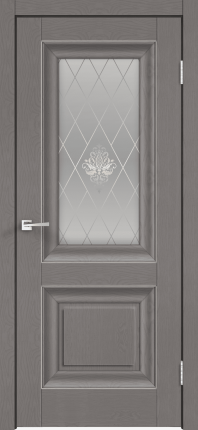 Межкомнатная дверь ALTO 7, остеклённая, ясень грей SoftTouch
