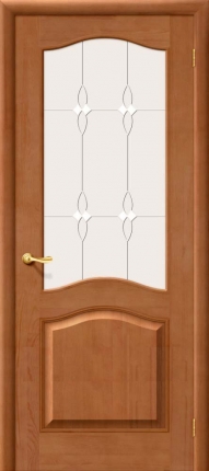 Межкомнатная дверь М 7, остеклённая, светлый лак