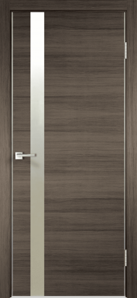Межкомнатная дверь TECHNO Z1, остеклённая, дуб серый поперечный