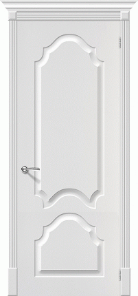 Межкомнатная дверь ПВХ Скинни-32, глухая, белый