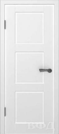 Межкомнатная дверь Трио, глухая, белый