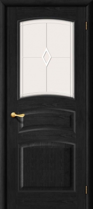 Межкомнатная дверь М 16, остеклённая, венге