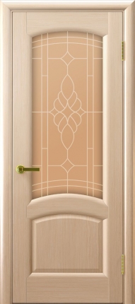 Межкомнатная дверь Лаура, остеклённая, беленый дуб