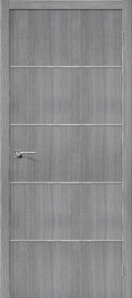 Межкомнатная дверь Порта-50A-6, глухая, Grey Crosscut
